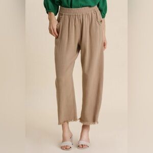 Umgee Tan Wide Leg Pants